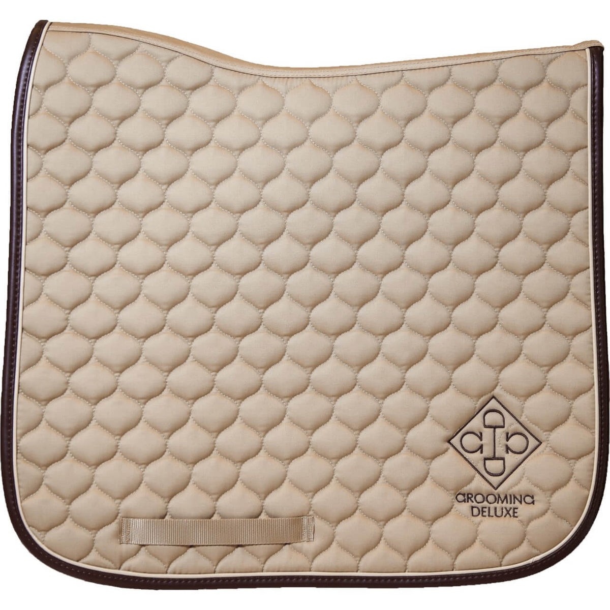 Dressurschabracke Grooming Deluxe Schabracke, Beige, Produkt allein auf weißem Hintergrund.