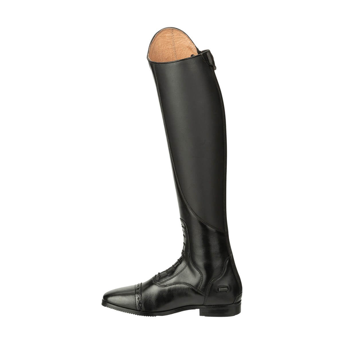Reitstiefel Florentina Tall Lederreitstiefel, Schwarz, Produkt allein auf weißem Hintergrund.