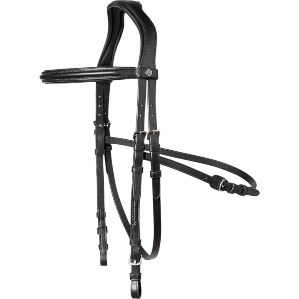 Trust Equestrian Hackamore Hickstead Trense, Schwarz/Silber, Produkt allein.