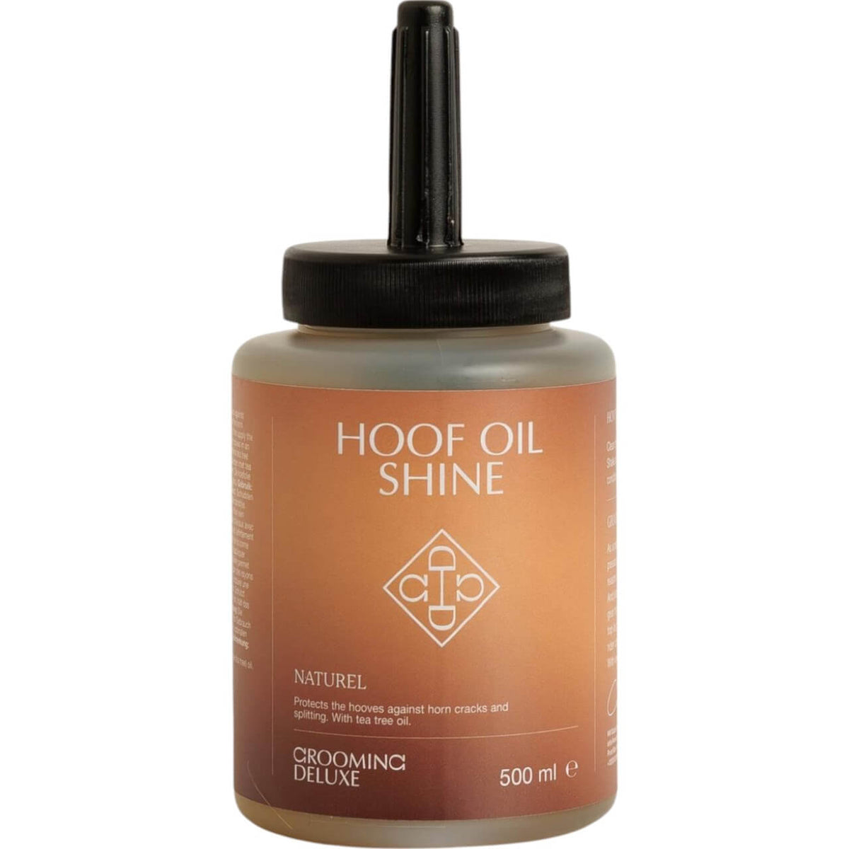 Grooming Deluxe Huföl Shine Hufpflege, Natural, 500 ml, Produkt allein auf weißem Hintergrund.