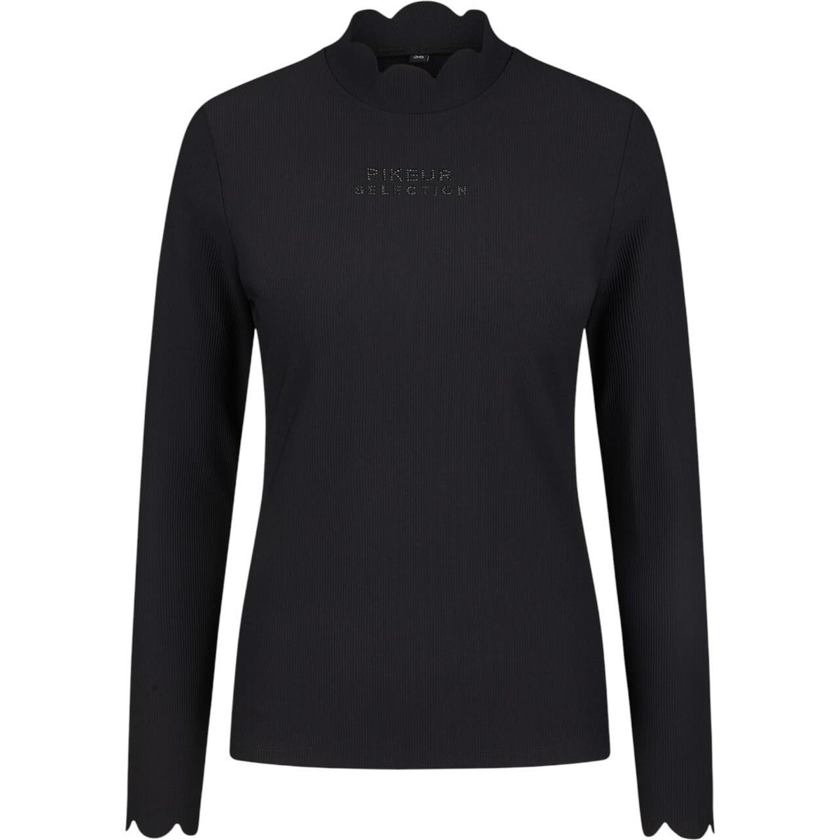 Pikeur Longsleeve Damen Gerippt Selection HW 2025 Langarmshirt, Black, Produkt allein.