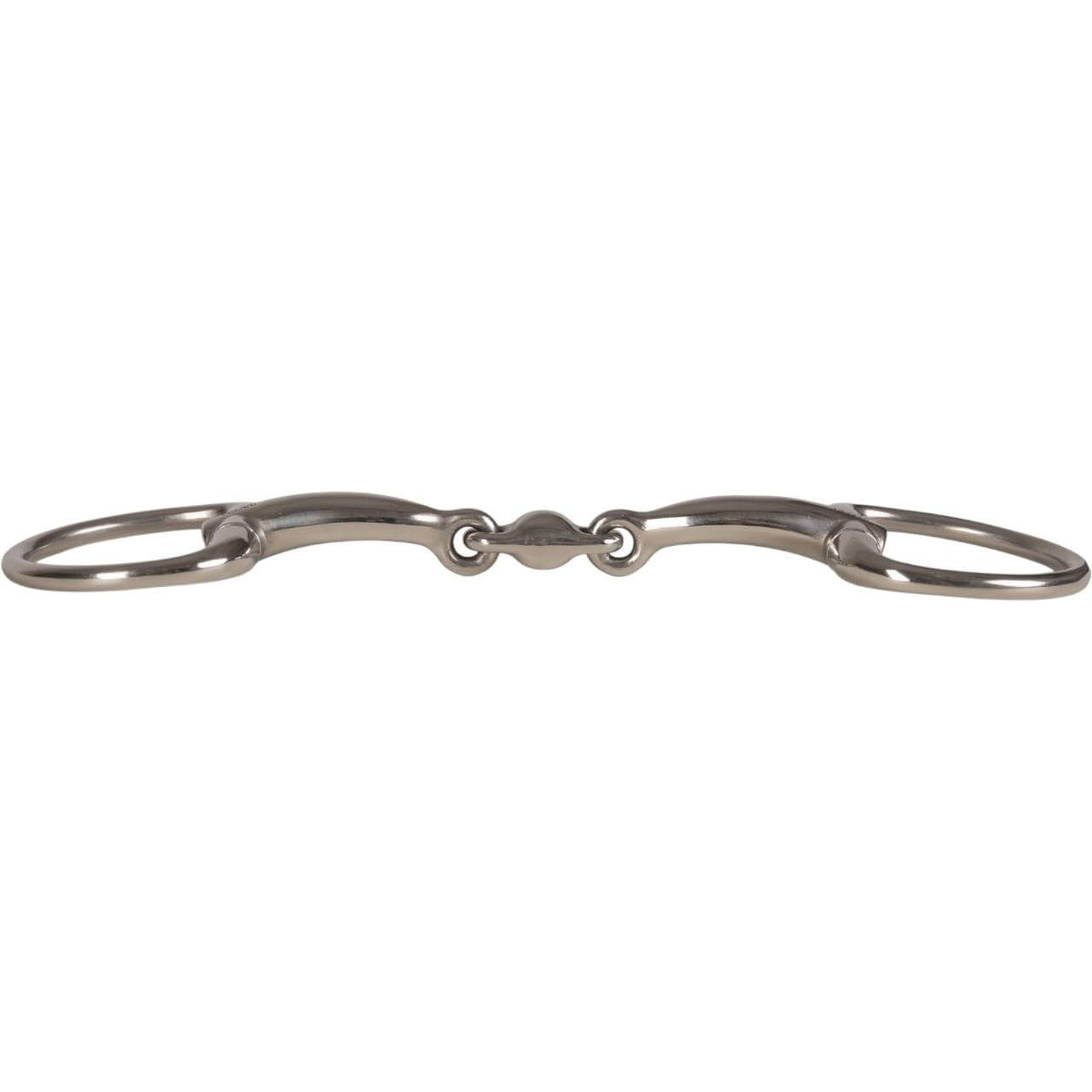 Velari Olivenkopftrense doppelt gebrochen Stainless Steel Gebiss, Produkt allein auf weißem Hintergrund.