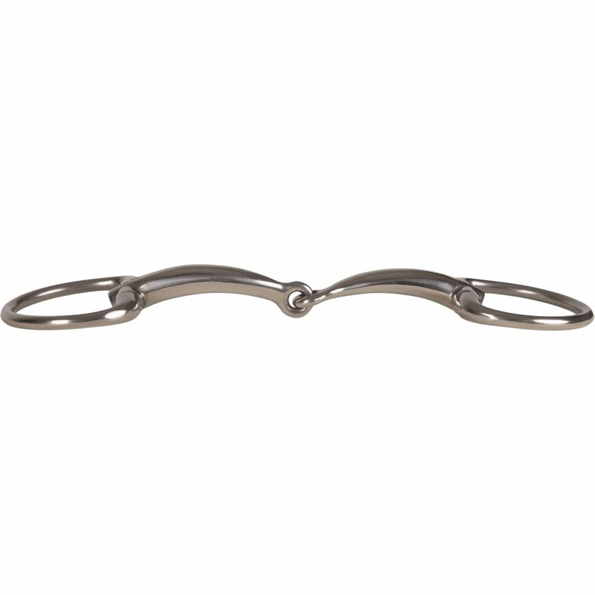 Velari Olivenkopftrense einfach gebrochen Stainless Steel Gebiss, Silber, Produkt allein auf weißem Hintergrund.