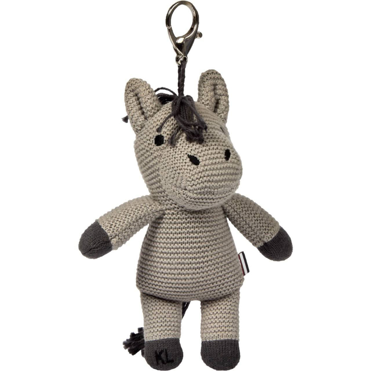 Pferdespielzeug KLMonty HW2025 Strickpferdchen, Grey, Produkt allein auf weißem Hintergrund.