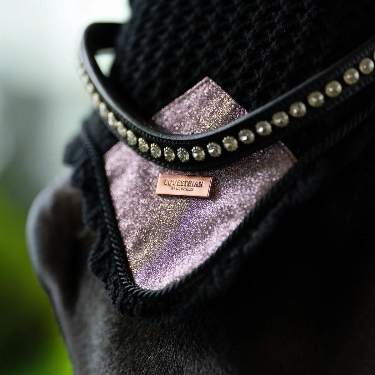 Fliegenhaube Pink Glimmer Fliegenmütze