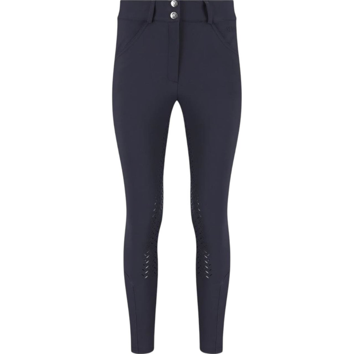 Reithose Damen Full-Grip Miami Damenreithose, Navy, Produkt allein auf weißem Hintergrund.
