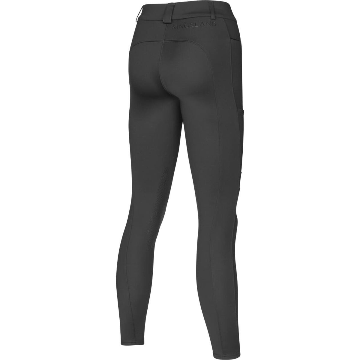 Kingsland Reithose Damen Knee-Grip KLKornelia HW 2025 Hose, Schwarz, Produkt allein auf weißem Hintergrund.
