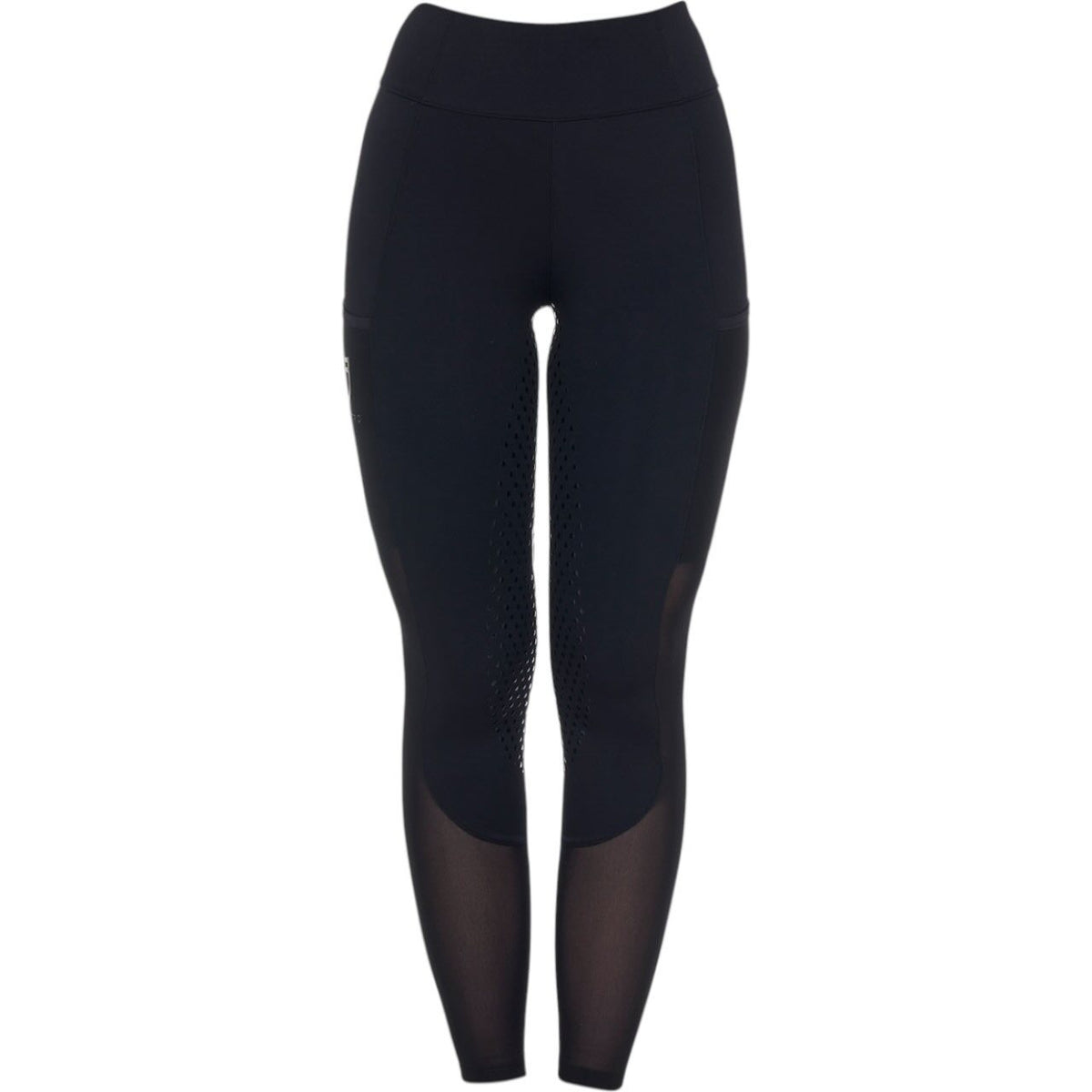 Equestro Reitleggings Damen Full-Grip FS 2026 Leggings, Black, Produkt allein auf weißem Hintergrund.