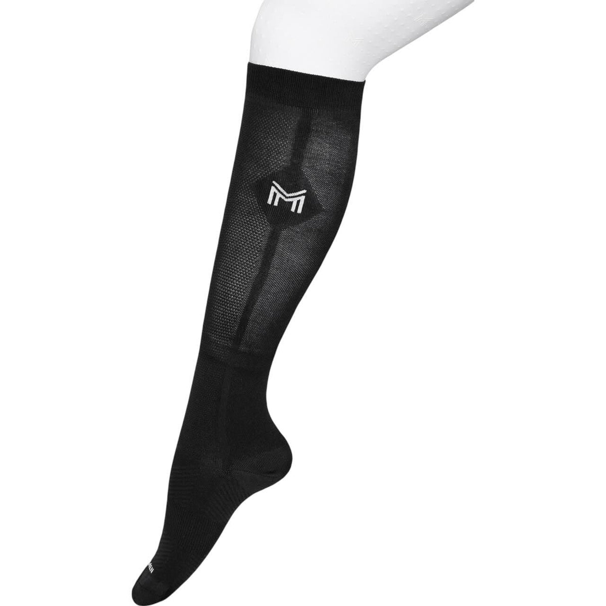 Maximilian Equestrian Reitsocken Neo Riding Socks, Schwarz, Produkt allein auf weißem Hintergrund.