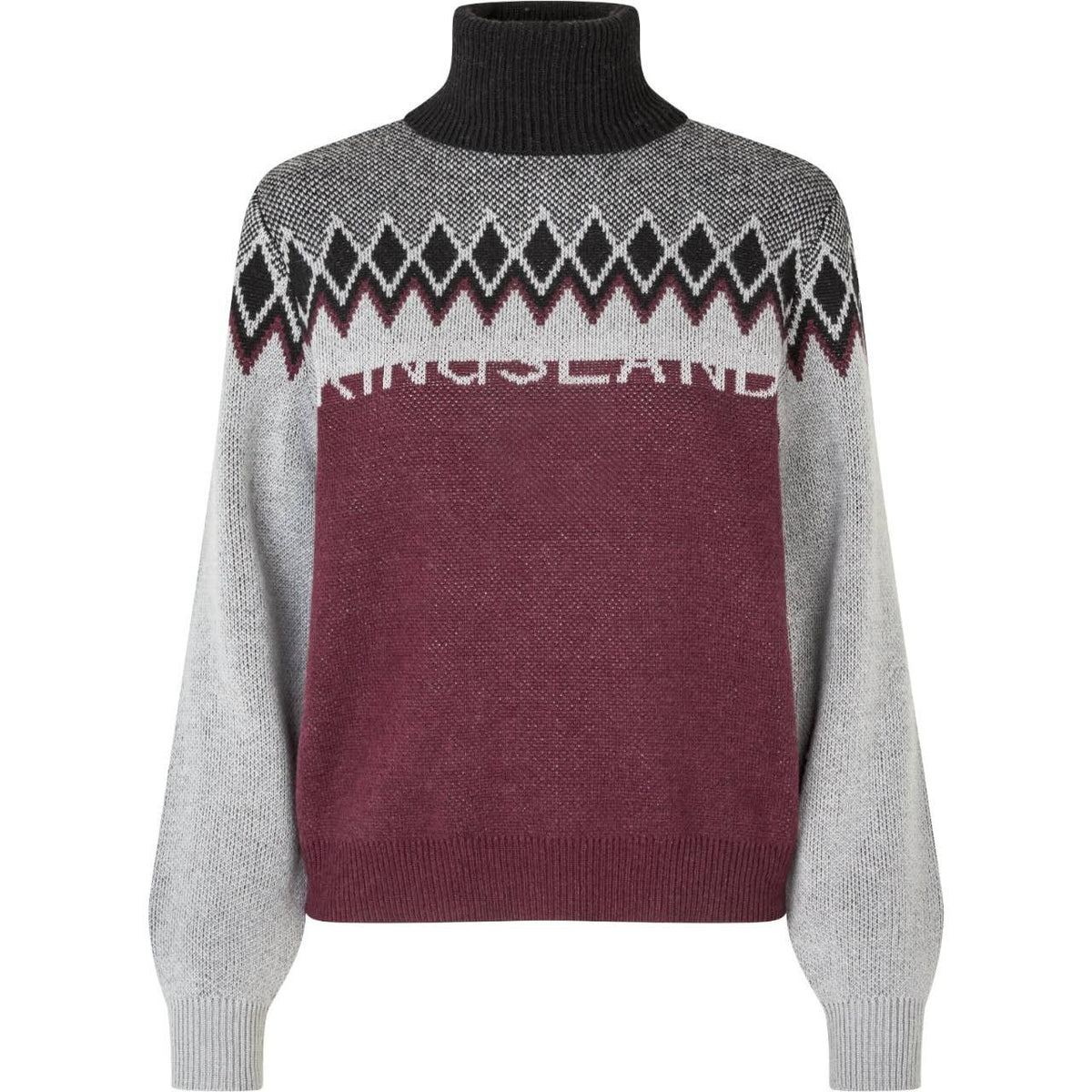 Rollkragenpullover Damen KLMontez HW 2025 Strickpullover, Black, Produkt allein.
