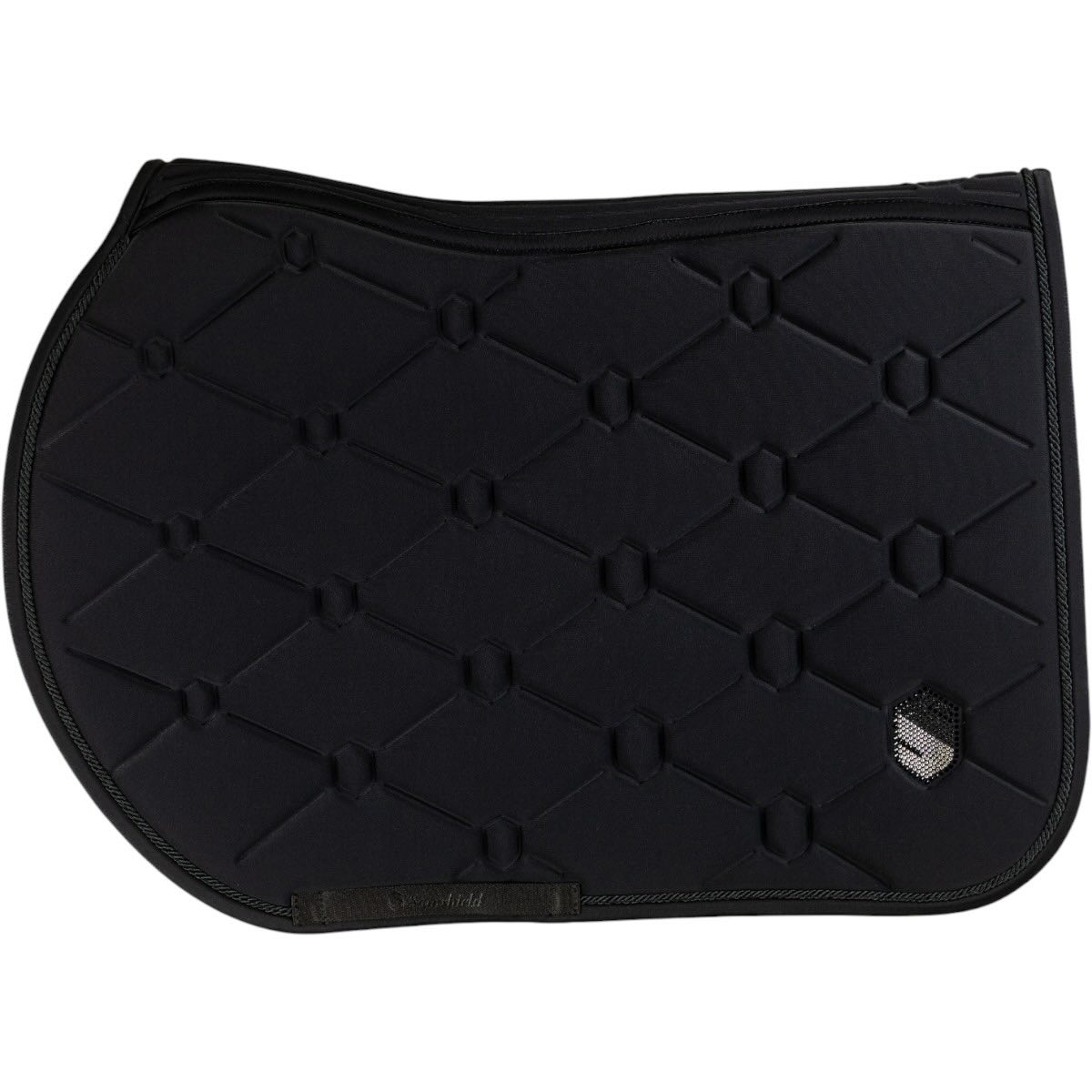 Samshield Schabracke Springen Spineshield Glitzer SWRI Springschabracke, Black, Produkt allein auf weißem Hintergrund.