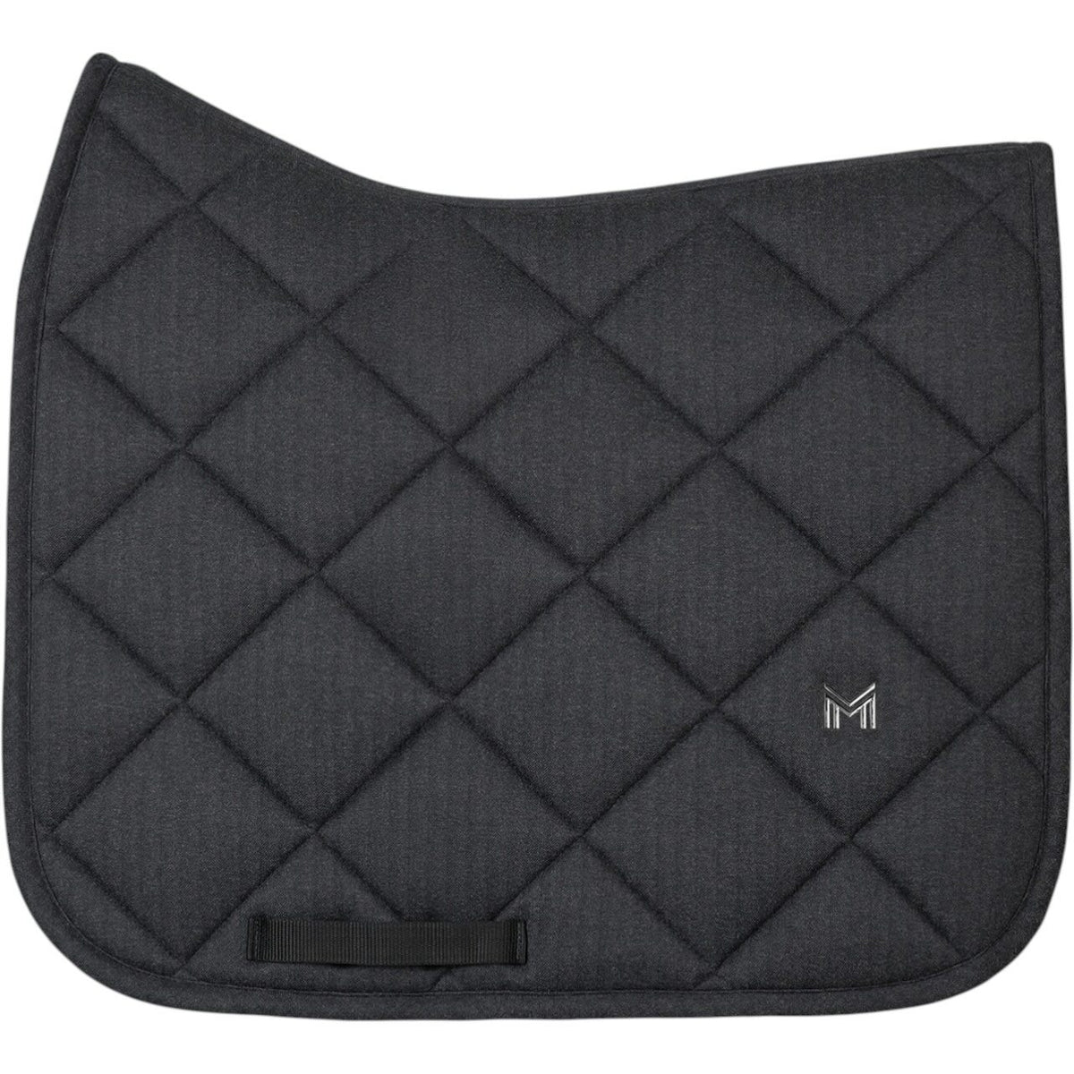 Maximilian Equestrian Schabracke Dressur Herringbone Saddle Pad Dressurschabracke, Graphite, Produkt allein.
