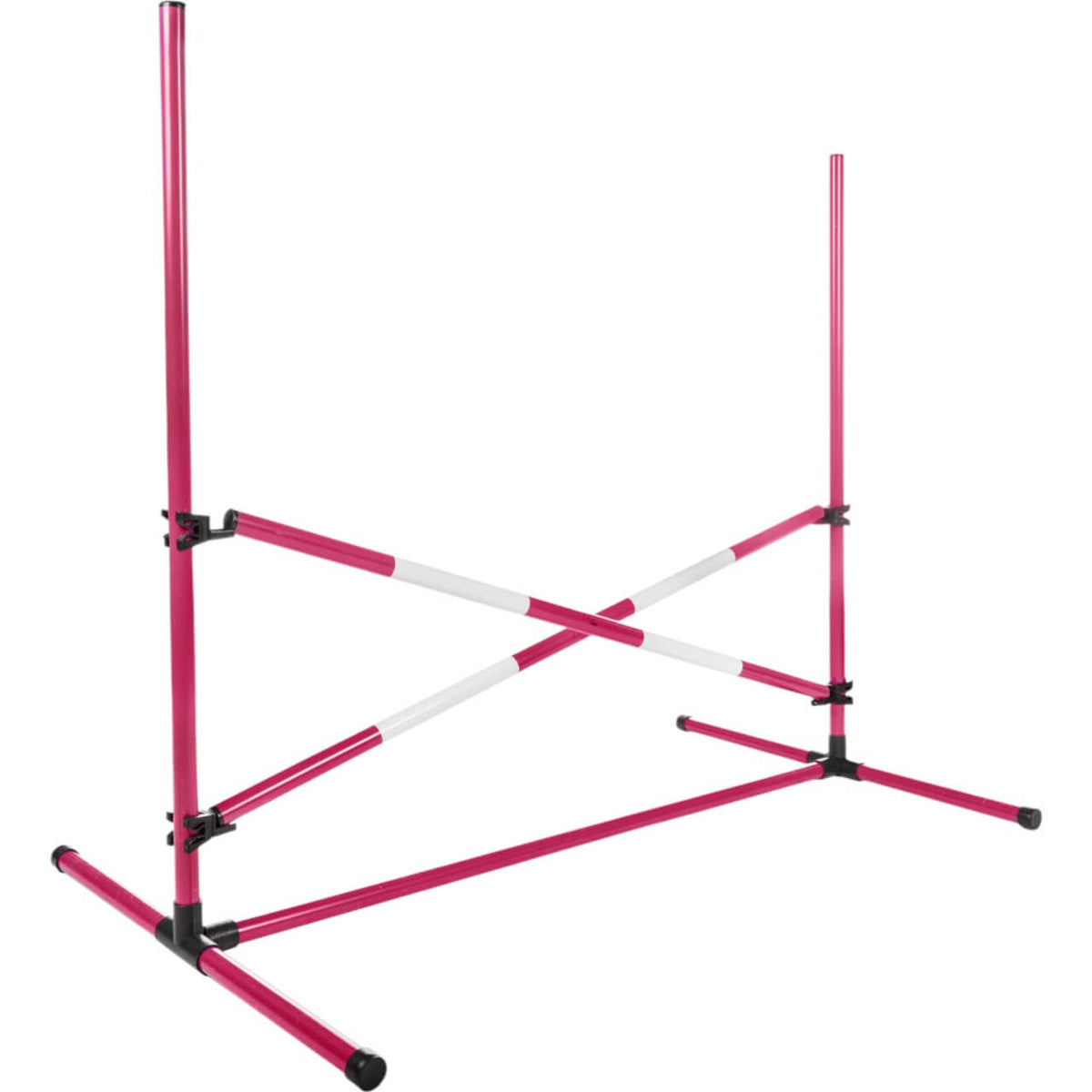 Sprung-Set Hobby Horsing, Pink, Sprunghindernis allein auf weißem Hintergrund.