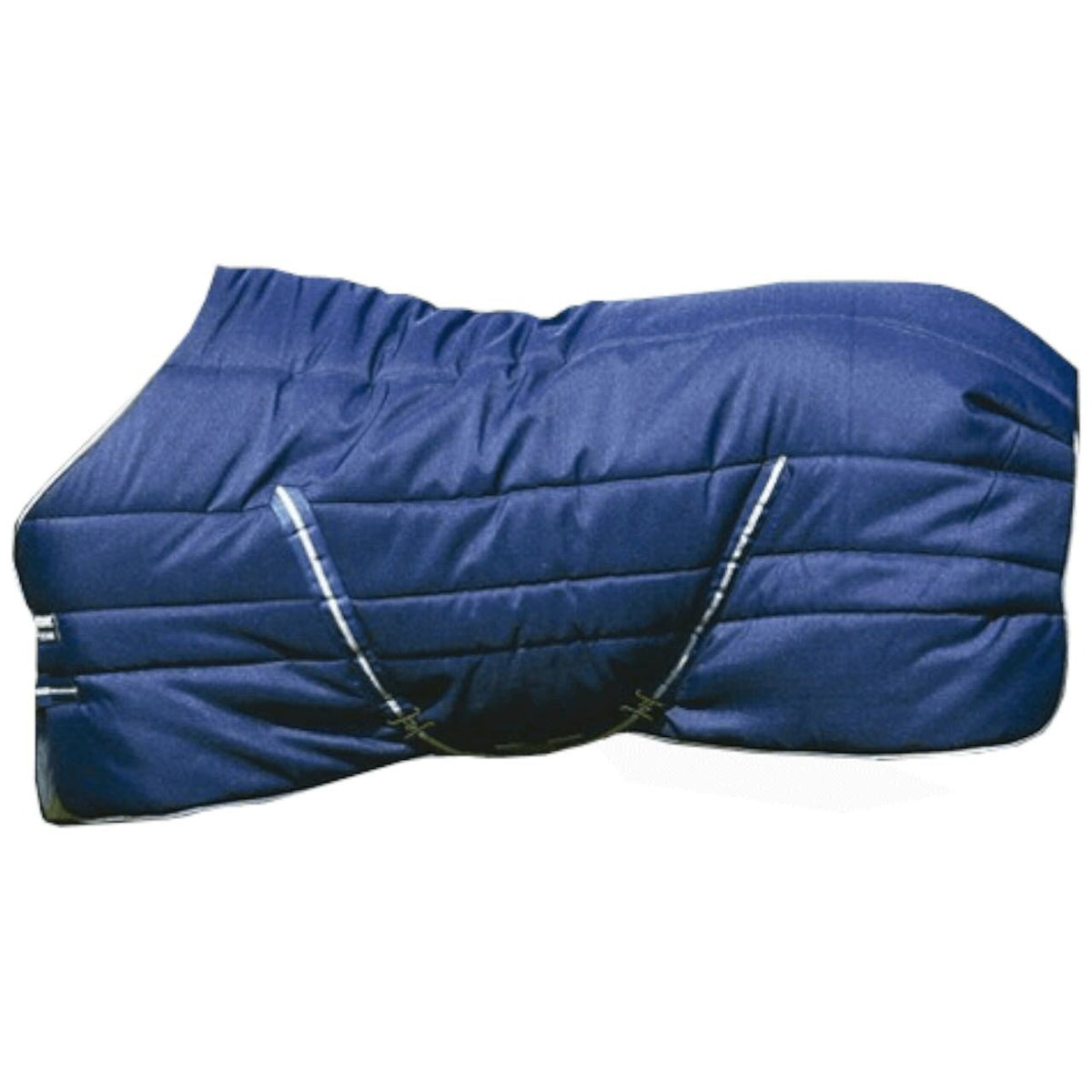 Stalldecke Rambo Stable Rug 200g Winterdecke, Navy/Navy & White, Produkt allein auf weißem Hintergrund.