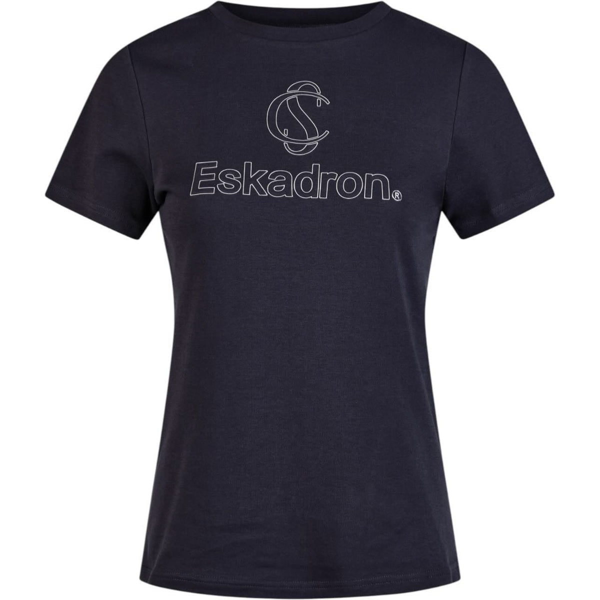 Eskadron T-Shirt Damen Classic Sports FS26 Damenshirt, Marine, Produkt allein mit Logo auf weißem Hintergrund.
