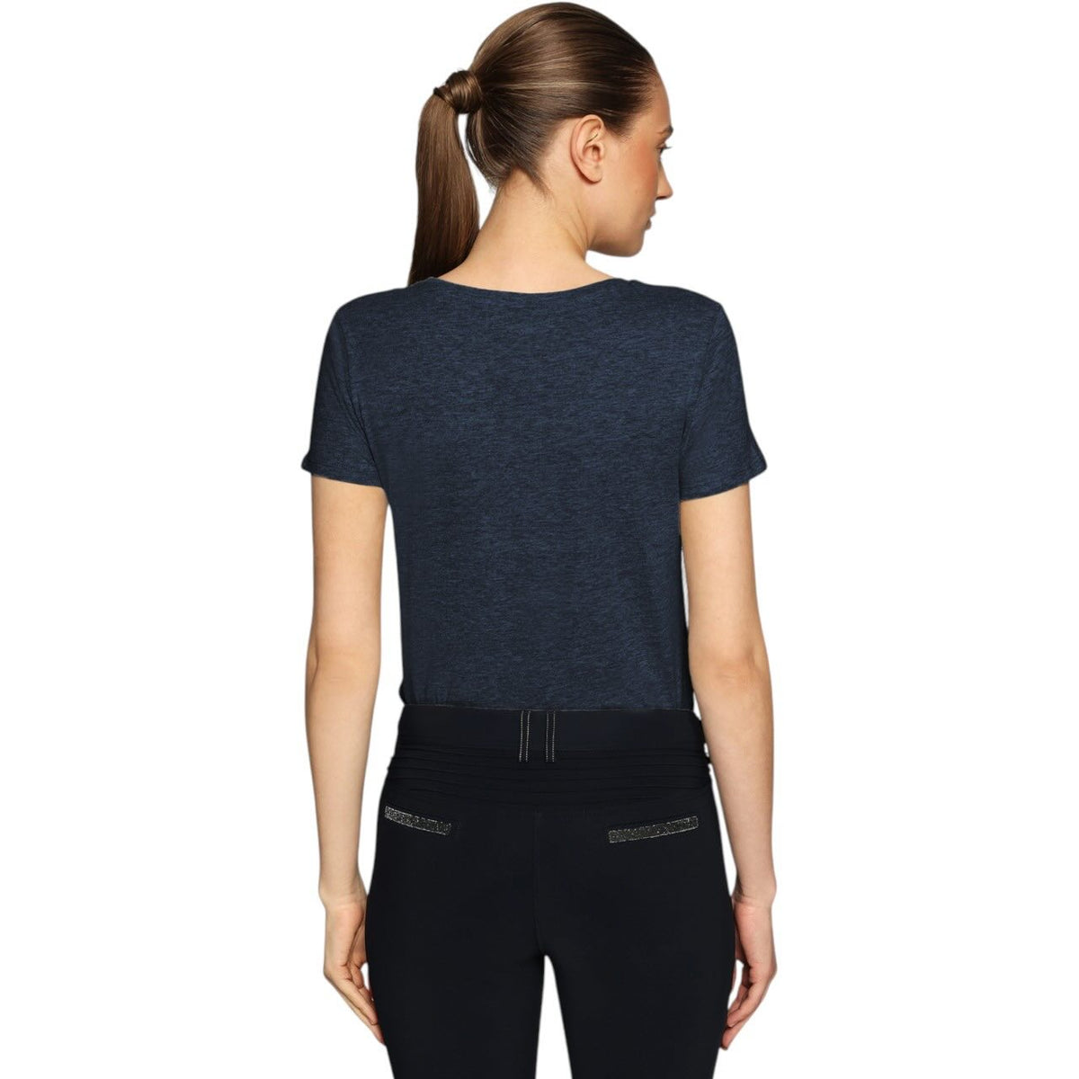 Samshield T-Shirt Damen Ariana FS 2026 Shirt, Dunkelblau, Person trägt das Shirt von hinten.