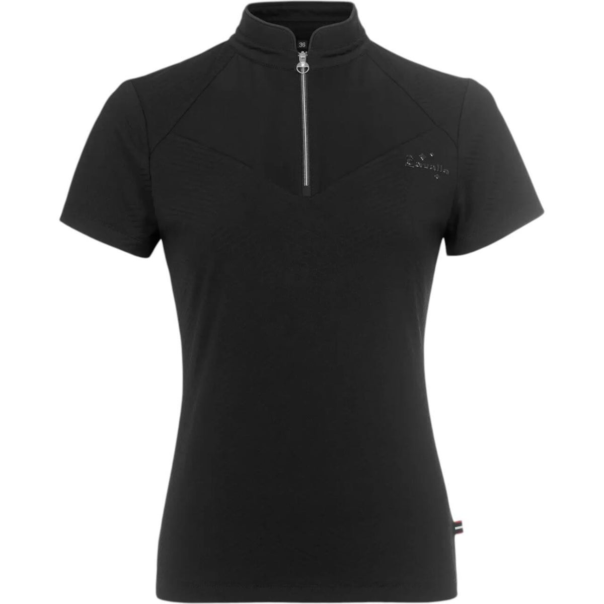 Cavallo T-Shirt Damen CAVALBRITNY FS 2026 Halfzip Shirt, Black, Produkt allein.