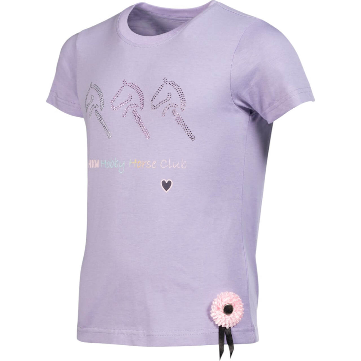 HKM Kids T-Shirt Hobby Horsing, Lavendel, Produkt allein auf weißem Hintergrund.