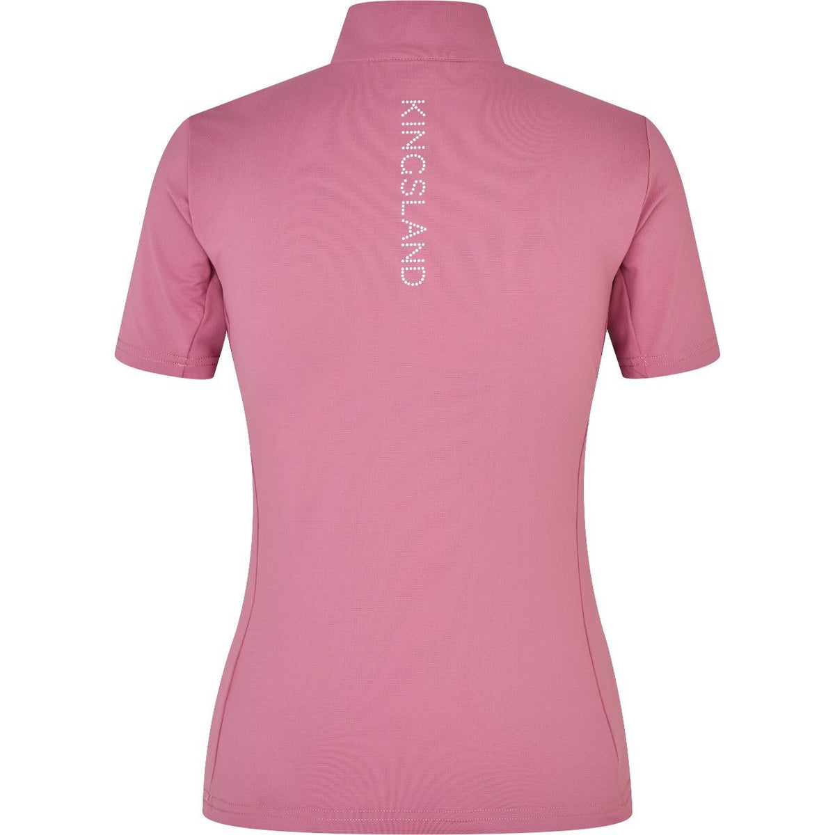 Kingsland Trainingsshirt Damen KLLoretta FS 2026 Zip-Shirt, Rosa, Produkt allein auf weißem Hintergrund.