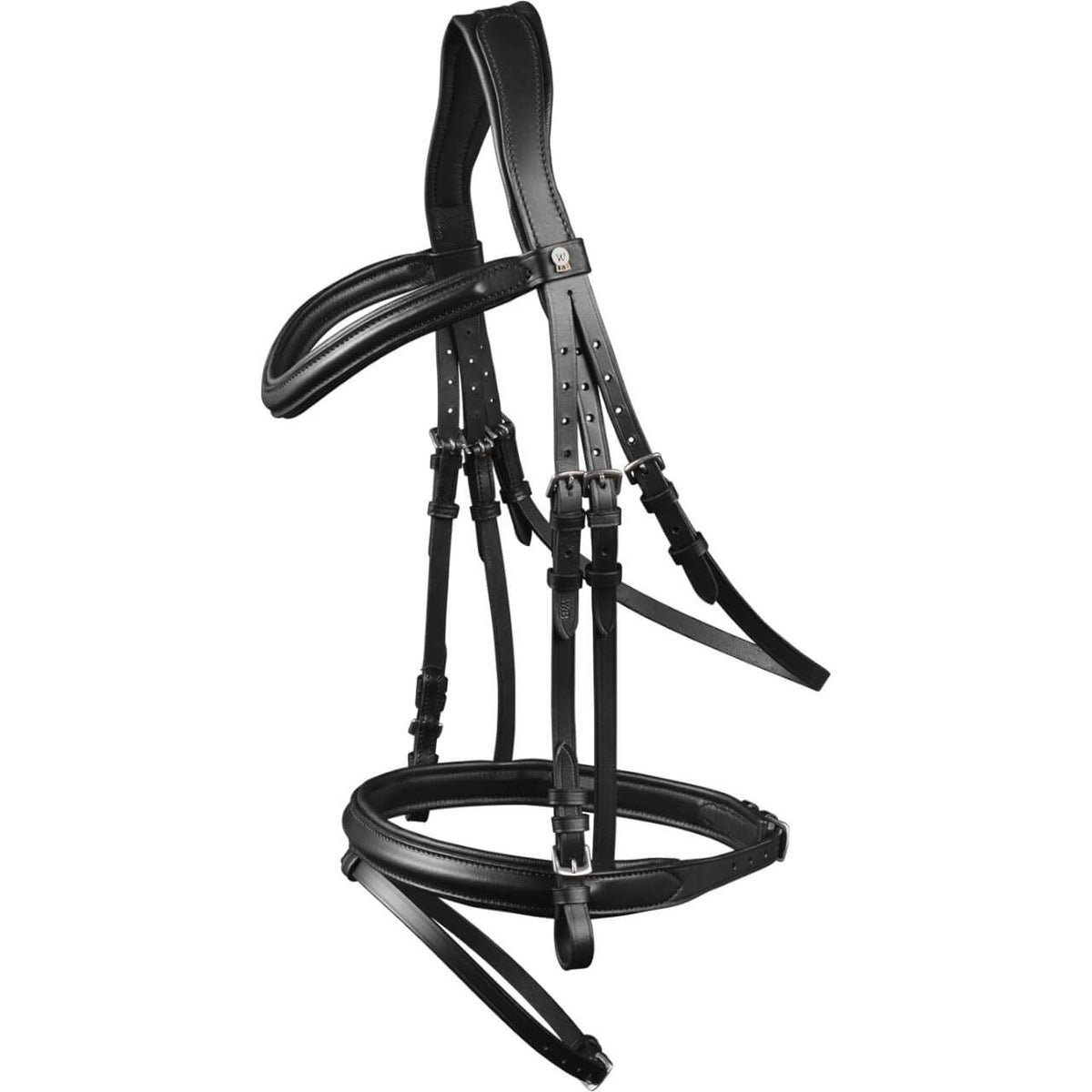 Trensenzaum X-Line London Trense, Schwarz, Produkt allein auf weißem Hintergrund.