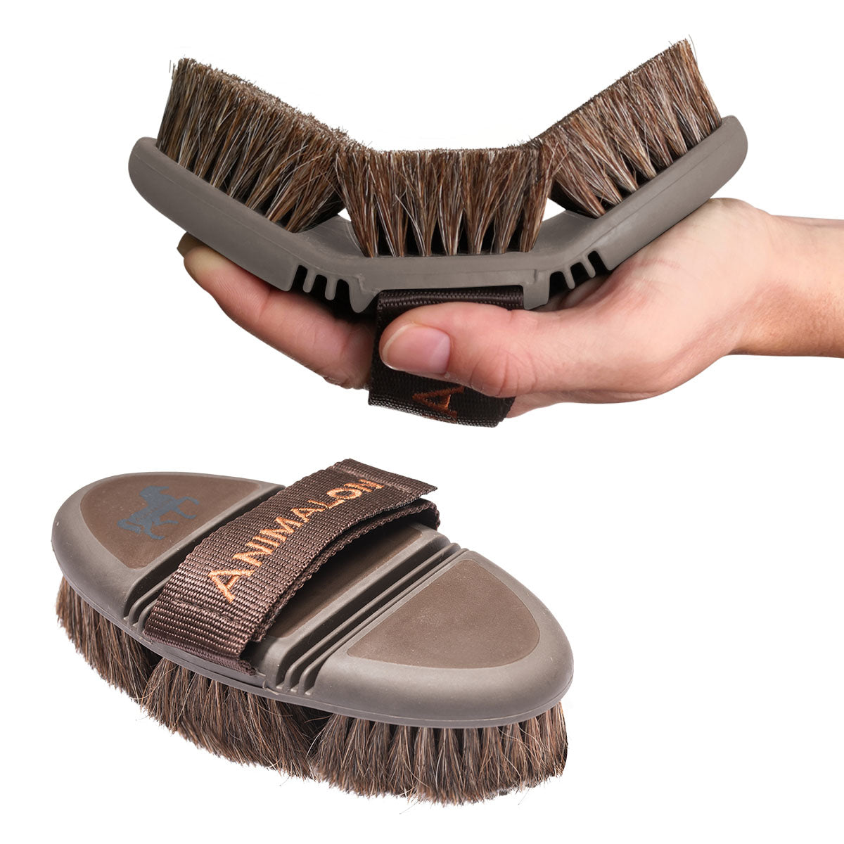 Rosshaar-Kardätsche CareFlex Pferdebürste