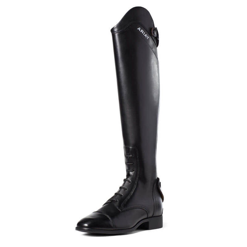 Ariat Reitstiefel Palisade Classic Lederreitstiefel, Black, Produkt allein auf weißem Hintergrund.