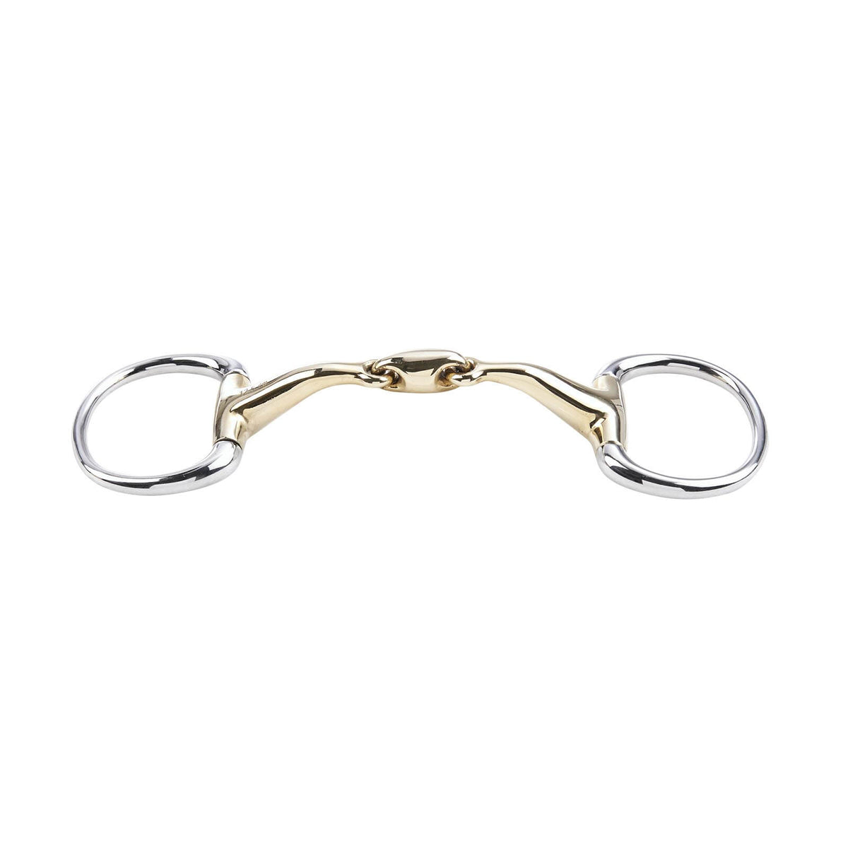 Olivenkopfgebiss Doppelt Gebrochen KAUGAN®-Shaped 16 mm Trense, Produkt allein auf weißem Hintergrund.