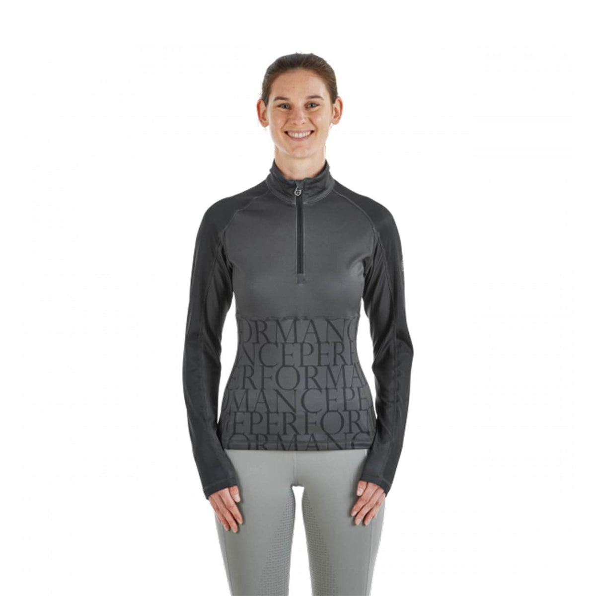 Langarmshirt Lani Tech Funktionsshirt Longsleeve, Schwarz, an Model getragen.