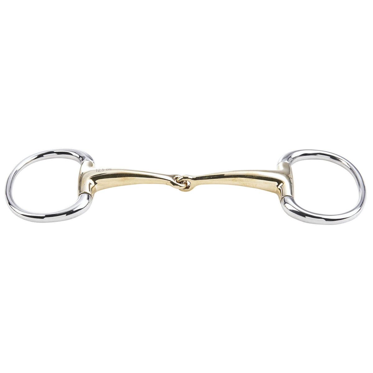 Olivenkopfgebiss Einfach Gebrochen KAUGAN® 16 mm Trense, Produkt allein auf weißem Hintergrund.