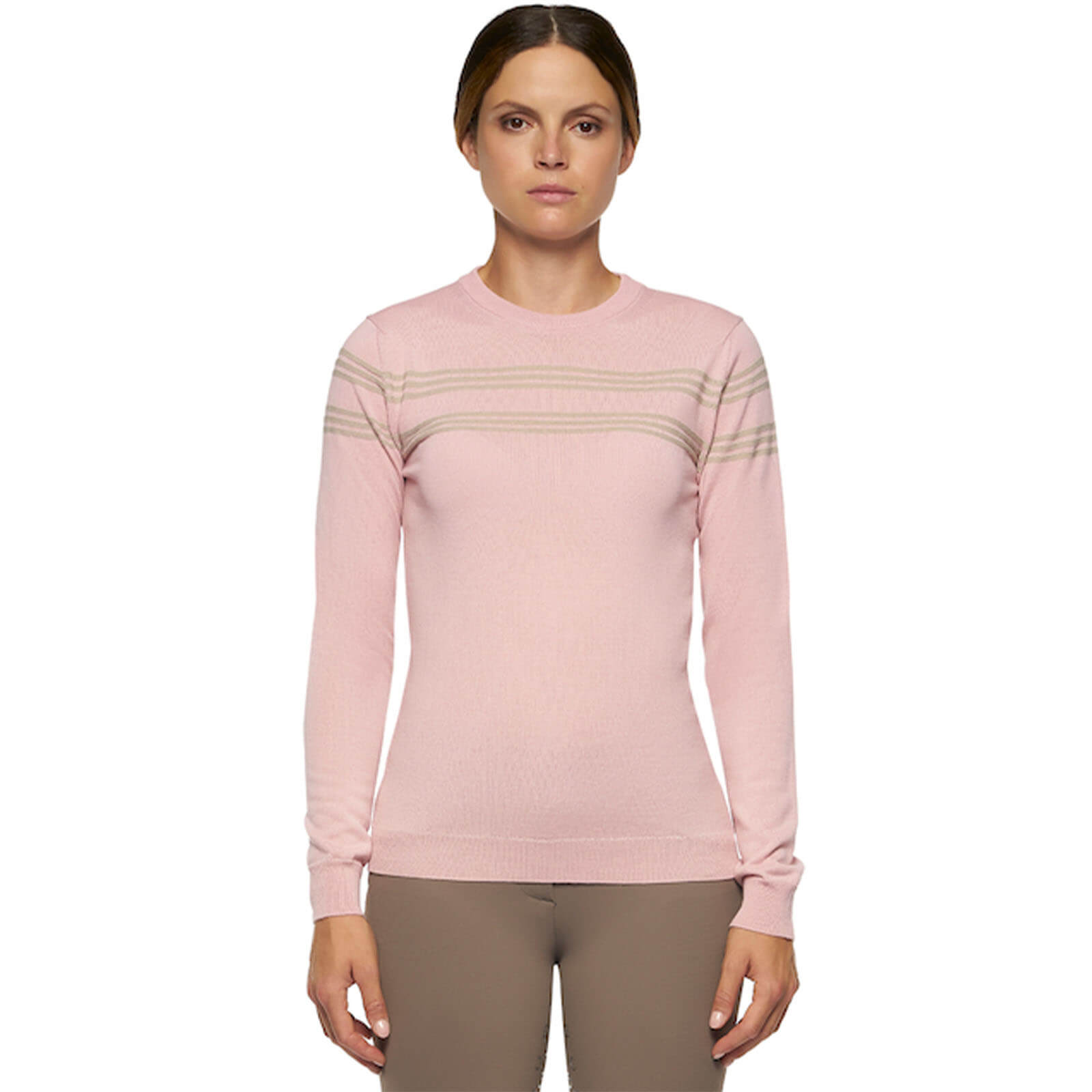 Strickpullover Damen Merinos Blend Crew Neck Striped FS 2022