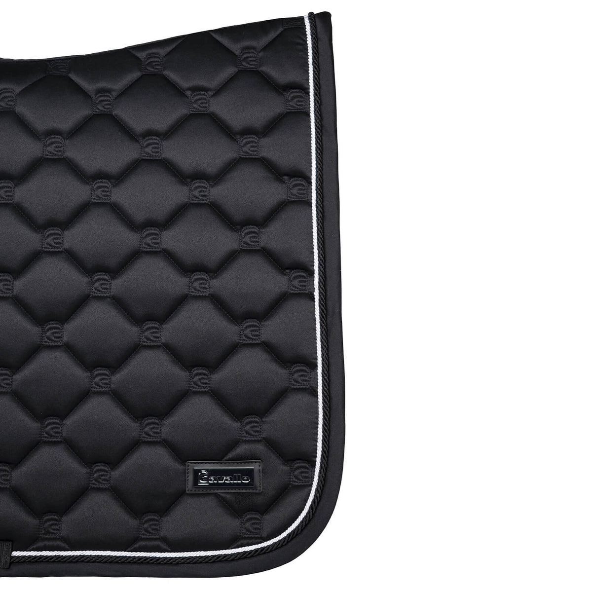 Cavallo Dressurschabracke CAVALHANAYA, Schwarz, Produkt allein auf weißem Hintergrund.