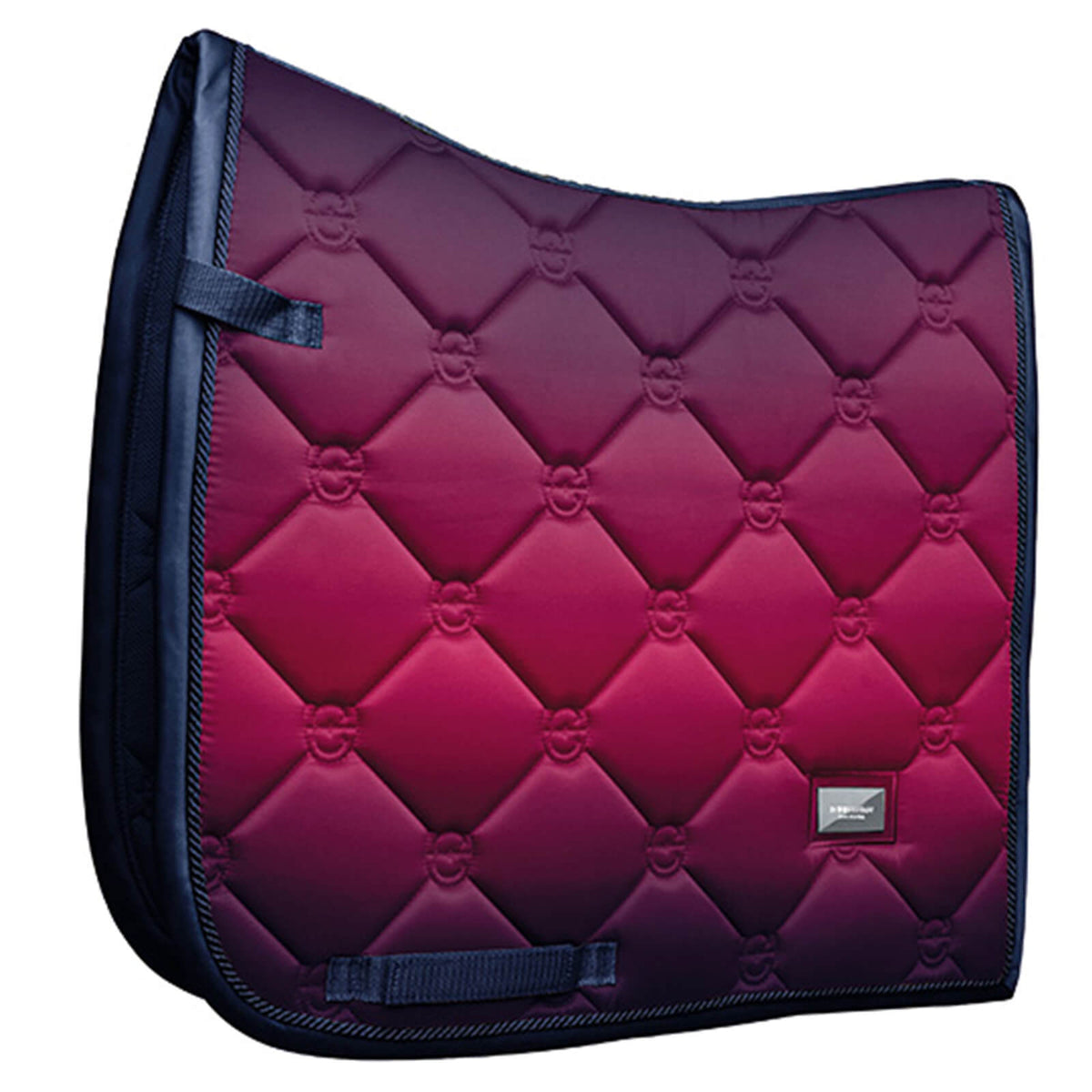 Equestrian Stockholm Dressurschabracke Faded Fuchsia, Full, Produkt allein auf weißem Hintergrund.