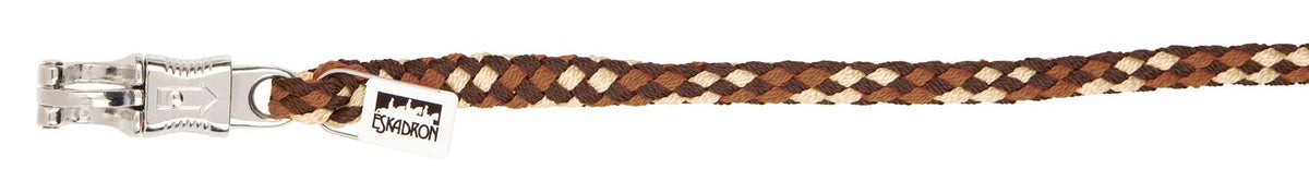 Eskadron Anbindestrick Regular Panikhaken Basics Führstrick, braun-beige, Produkt allein auf weißem Hintergrund.