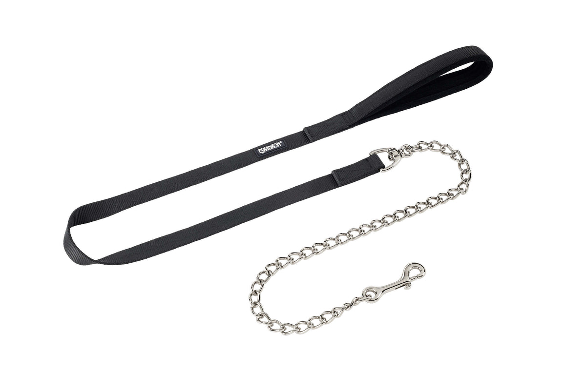 Eskadron Führkette Basics Pferd, Black, Produkt mit Kette und Handschlaufe auf weißem Hintergrund.