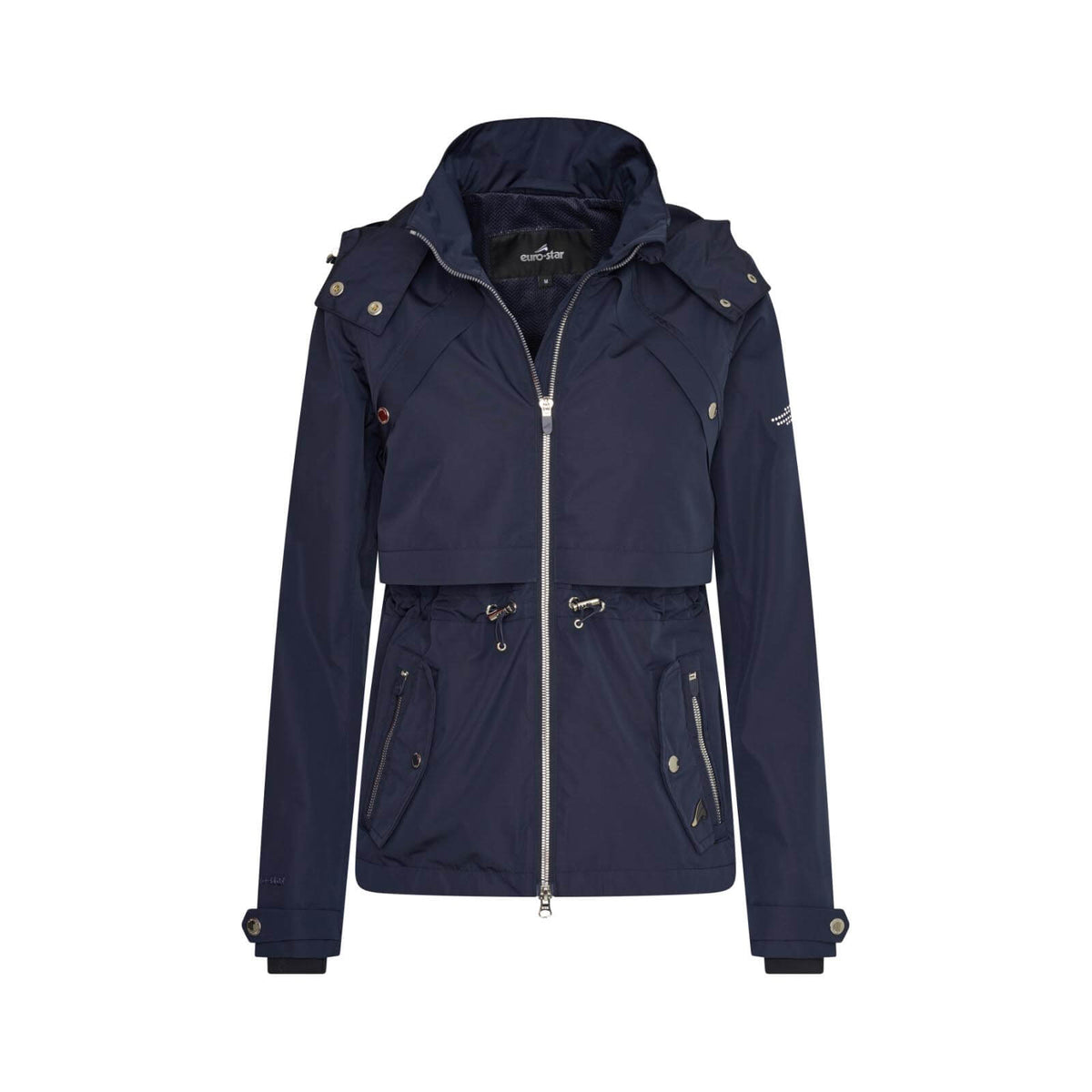 Jacke Damen ESLuna FS 2022 Übergangsjacke Windfänger, Navy, Produkt allein auf weißem Hintergrund.