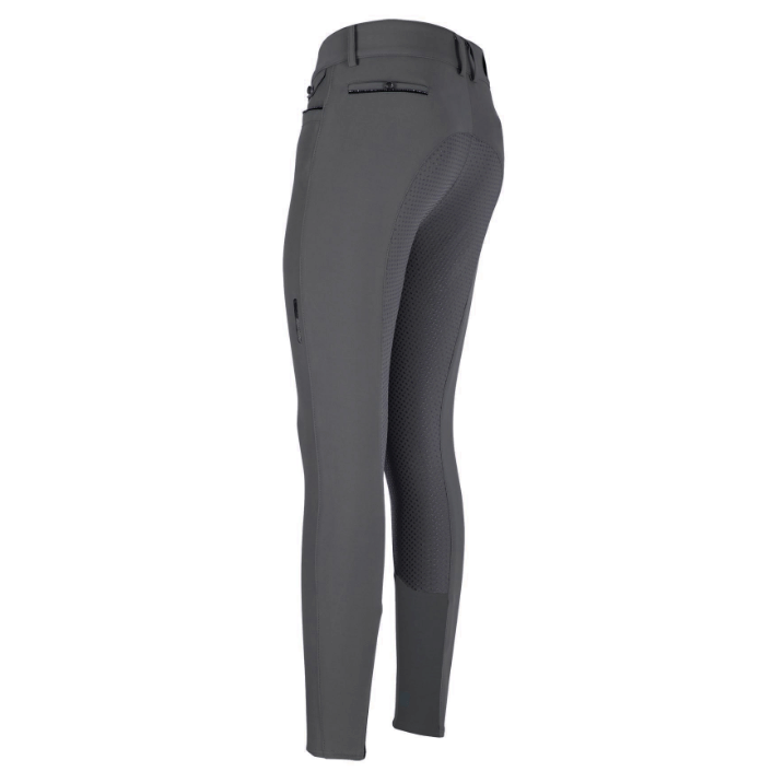 Euro-Star Reithose Arielle Full Grip Classic, Grau, Produkt allein auf weißem Hintergrund.