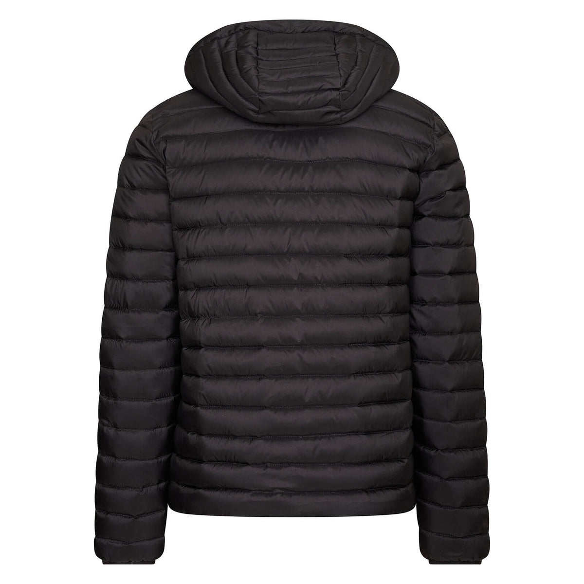 Winterjacke Herren ESLuca Classic Herrenjacke, Schwarz, Produkt allein auf weißem Hintergrund.