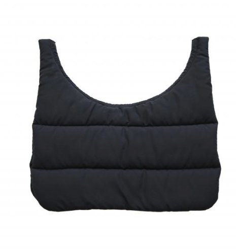 Brustschutz Horse BIB Sommer Deckeneinlage, Schwarz, Produkt allein auf weißem Hintergrund.
