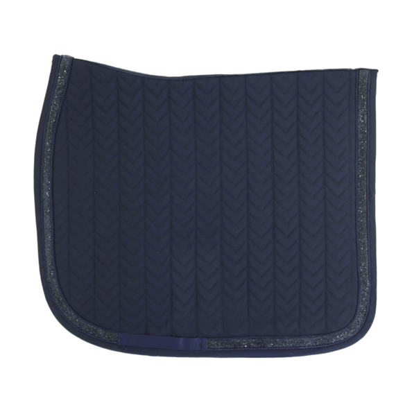 Dressurschabracke Glitter Stone Sattelunterlage, Navy, Produkt allein auf weißem Hintergrund.
