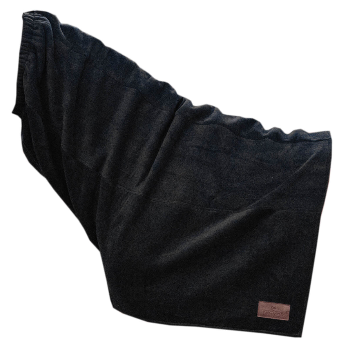 Halsteil Heavy Fleece, Schwarz, Produkt allein auf weißem Hintergrund.
