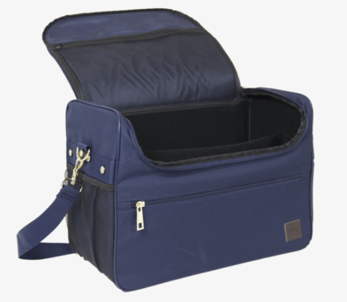 Putztasche Putzbox, Marine, Produkt allein auf weißem Hintergrund.