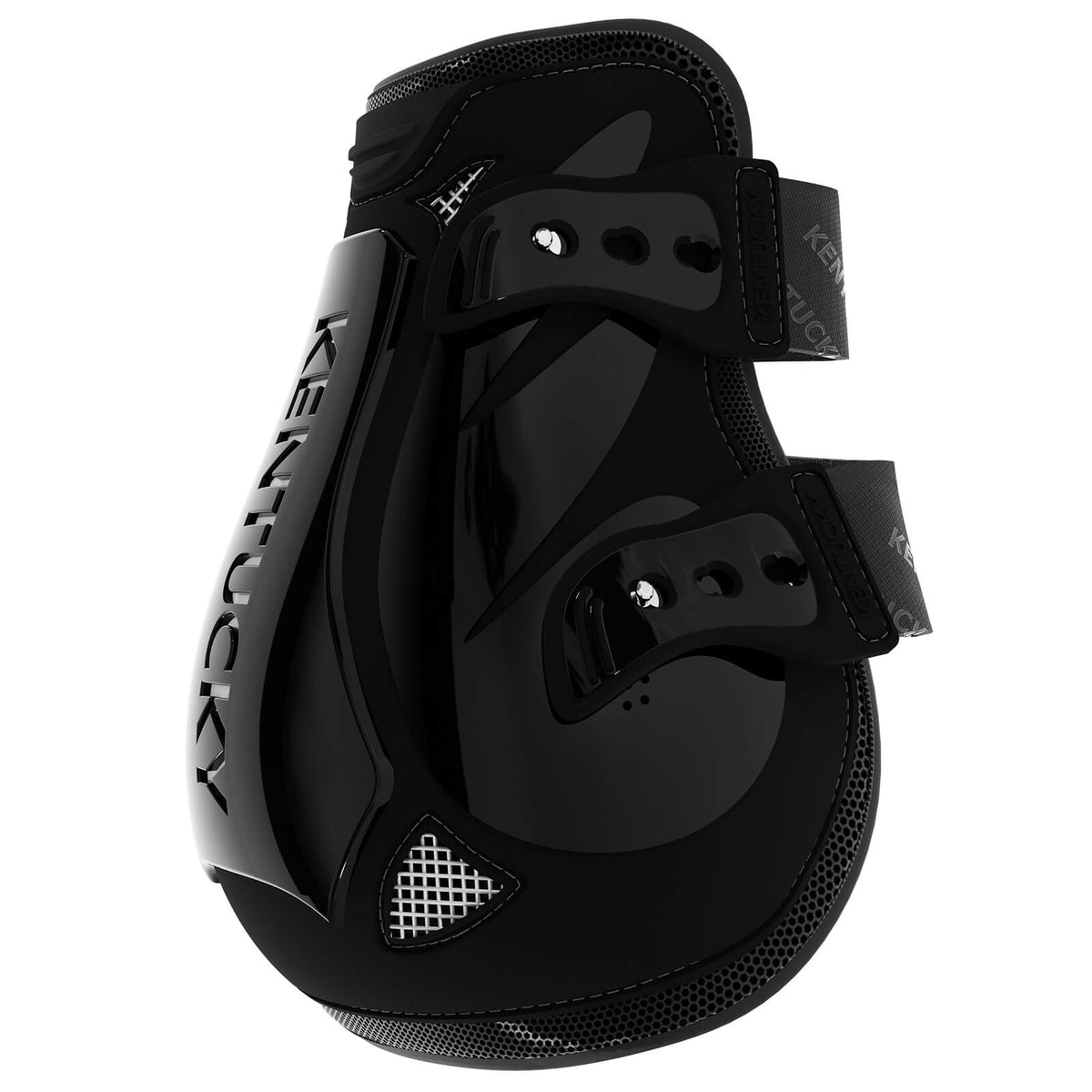 Kentucky Horsewear Streichkappen Moonboots Air X, Schwarz, Produkt allein auf weißem Hintergrund.