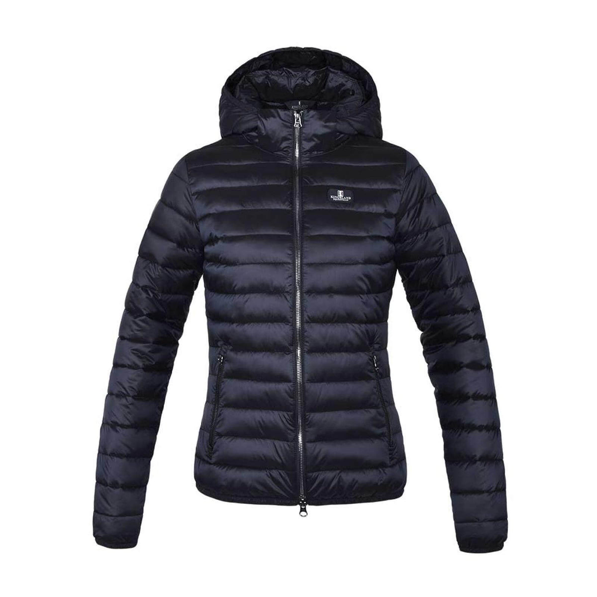 Classic Ladies Padded Jacket gefüttert, Navy, Produkt allein auf weißem Hintergrund.