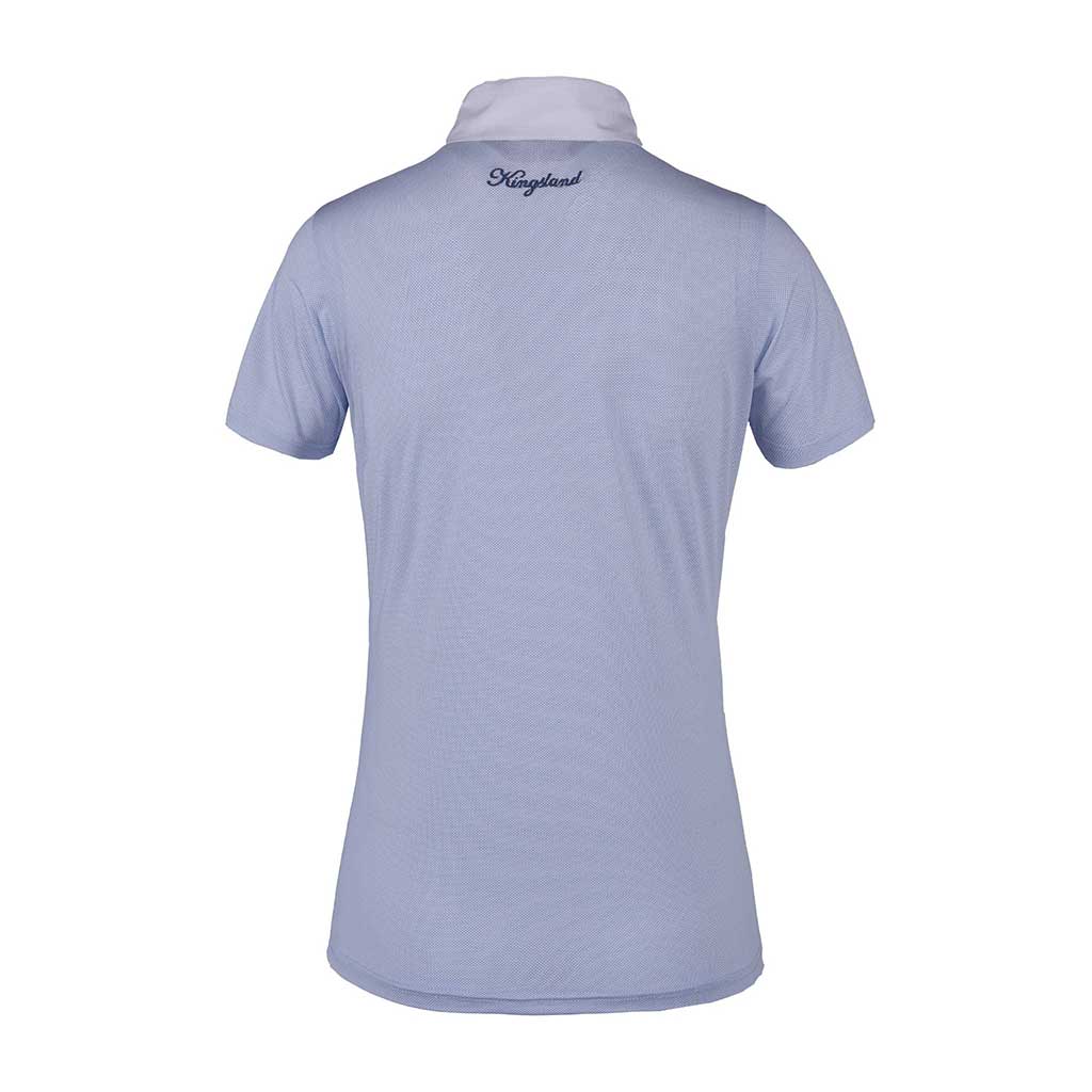 Kingsland Damen Turniershirt Klandela, Midsummer Blue, Rückansicht des Shirts.
