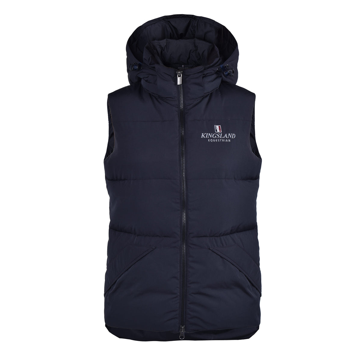 Kingsland Daunenweste Classic Unisex, Navy, Produkt allein auf weißem Hintergrund.