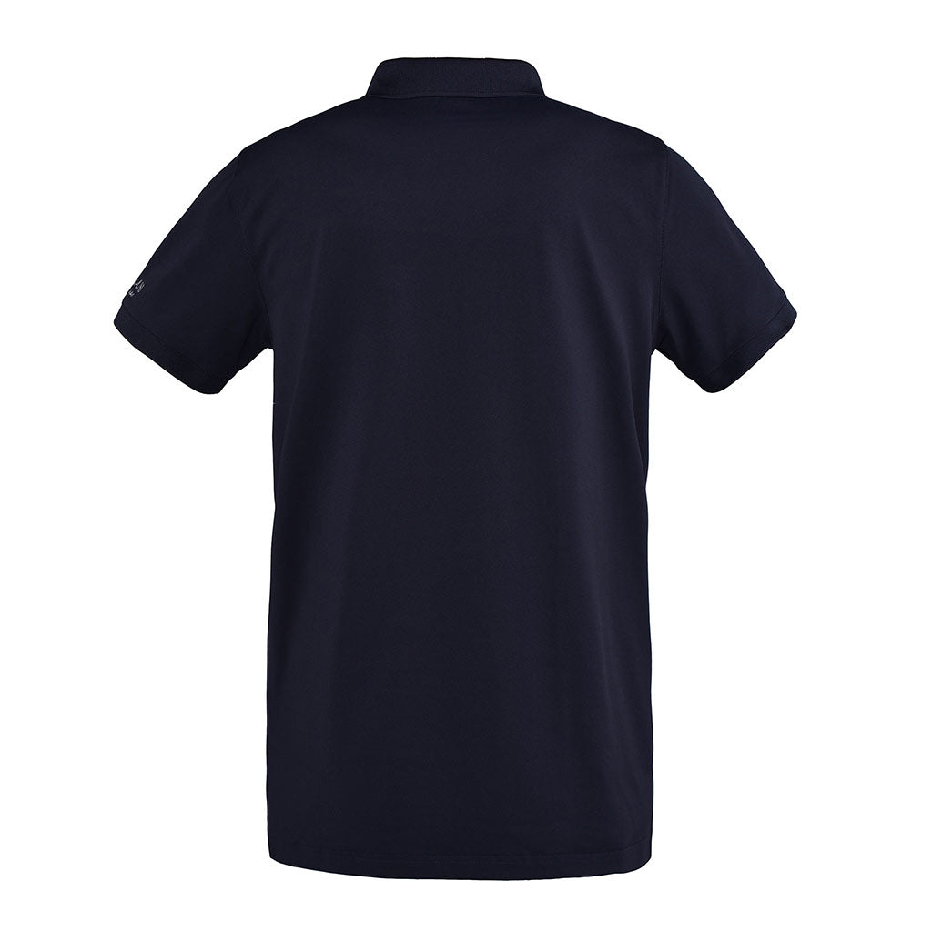 Kingsland Poloshirt Piqué Classic Herren Reitshirt, Schwarz, Produkt allein auf weißem Hintergrund.