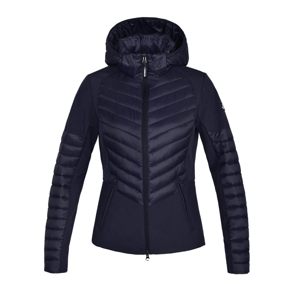 Softshelljacke Damen Classic Hybrid Jacket gefüttert, Navy, Produkt allein auf weißem Hintergrund.