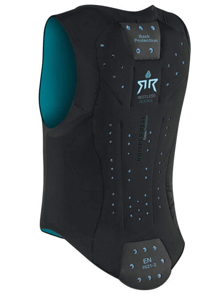 Rückenprotektor Ballistic Vest Champion Junior, Schwarz, Produkt allein auf weißem Hintergrund.