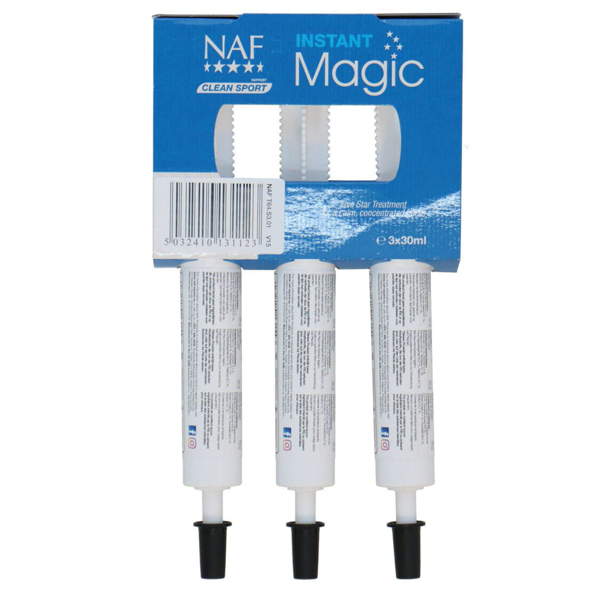 NAF Instant Magic, mehrere Farbvarianten, Produktverpackung mit drei Tuben.