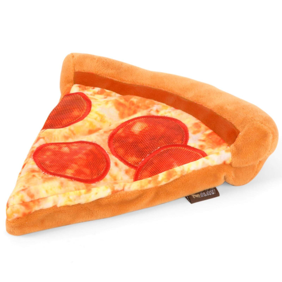 Hundespielzeug Snack Attack, Puppy-roni Pizza, Produkt allein auf weißem Hintergrund.